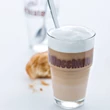 Kép 2/3 - Leonardo Solo pohár szett kanállal 4részes latte macchiatós, barna