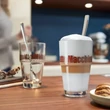 Kép 3/3 - Leonardo Solo pohár szett kanállal 4részes latte macchiatós, barna