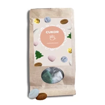 Kávébab formára préselt kockacukor - formacukor - Kistáska (20 db) - Fehér - Barna