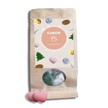 Szív formára préselt kockacukor - formacukor - Kistáska (20 db) - Piros