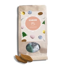 Tealevél formára préselt kockacukor - formacukor - Kistáska (20 db) - Barna