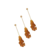 Barna kandiscukor pálca – lédig – rövid – 100 db/csomag