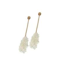 Fehér kandiscukor pálca – lédig – hosszú – 100 db/csomag