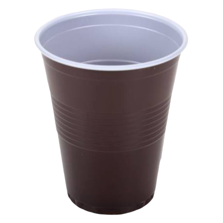 1,5 dl Barna-fehér műanyag pohár