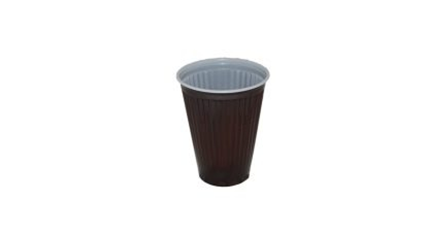 1,5 dl Barna-fehér hosszbordás műanyag pohár (100db)