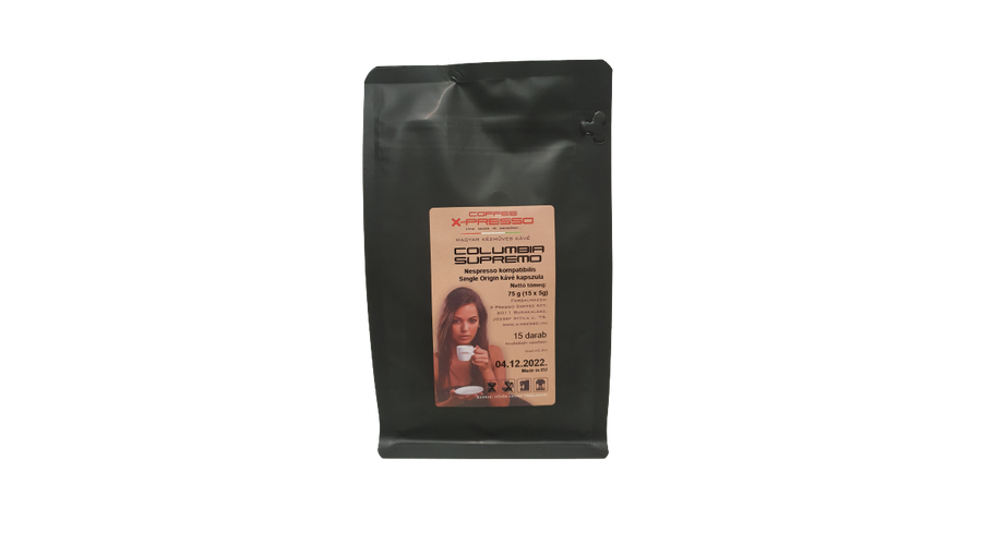 Coffee X-Presso Single Origin Columbia Supremo Nespresso kompatibilis kapszula (15 db/csomag)